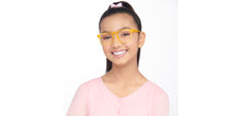 Load image into Gallery viewer, Amber Wayfarer Full Rim Kids Eyeglasses by Lenskart Hustlr Screen Glasses-209151