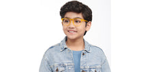 Load image into Gallery viewer, Amber Wayfarer Full Rim Kids Eyeglasses by Lenskart Hustlr Screen Glasses-209151
