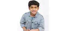 Load image into Gallery viewer, Amber Wayfarer Full Rim Kids Eyeglasses by Lenskart Hustlr Screen Glasses-209151