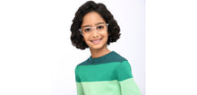 Load image into Gallery viewer, Transparent Rectangle Full Rim Kids Eyeglasses by Hooper-208882