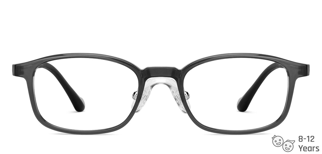 Transparent Rectangle Full Rim Kids Eyeglasses by Hooper Online-150698