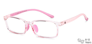 Pink Rectangle Full Rim Kids Eyeglasses by Hooper online-150707
