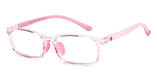 Load image into Gallery viewer, Pink Rectangle Full Rim Kids Eyeglasses by Hooper online-150707