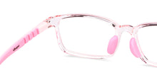 Load image into Gallery viewer, Pink Rectangle Full Rim Kids Eyeglasses by Hooper online-150707