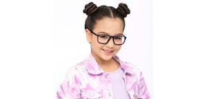 Blue Rectangle Full Rim Kids Eyeglasses by Hooper-208886