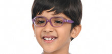 Load image into Gallery viewer, Purple Oval Full Rim Kids Eyeglasses by Hooper-210489