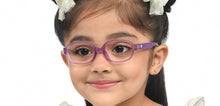 Load image into Gallery viewer, Purple Oval Full Rim Kids Eyeglasses by Hooper-210489