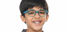 Load image into Gallery viewer, Blue Round Full Rim Kids Eyeglasses by Hooper-210490