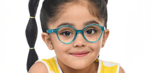 Load image into Gallery viewer, Blue Round Full Rim Kids Eyeglasses by Hooper-210490