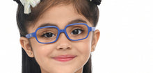 Load image into Gallery viewer, Blue Rectangle Full Rim Kids Eyeglasses by Hooper-210492