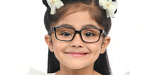 Load image into Gallery viewer, Black Rectangle Full Rim Kids Eyeglasses by Hooper-210495