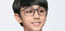 Load image into Gallery viewer, Gray Rectangle Full Rim Kids Eyeglasses by Hooper-219806