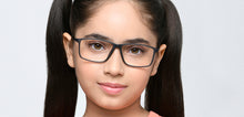 Load image into Gallery viewer, Gray Rectangle Full Rim Kids Eyeglasses by Hooper-219806