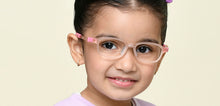 Load image into Gallery viewer, Matte Pink Rectangle Full Rim Kids Eyeglasses by Hooper-220031