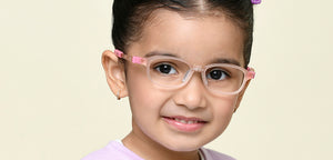 Matte Pink Rectangle Full Rim Kids Eyeglasses by Hooper-220031