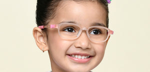 Matte Pink Rectangle Full Rim Kids Eyeglasses by Hooper-220031