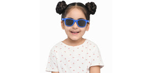 Blue Wayfarer Full Rim Kids Sunglasses by Hooper-209796