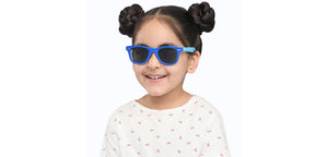 Blue Wayfarer Full Rim Kids Sunglasses by Hooper-209796