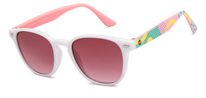 White Wayfarer Full Rim Kids Sunglasses by Hooper-211017
