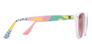 White Wayfarer Full Rim Kids Sunglasses by Hooper-211017