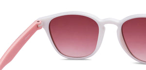 White Wayfarer Full Rim Kids Sunglasses by Hooper-211017
