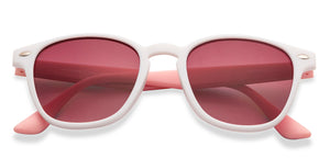 White Wayfarer Full Rim Kids Sunglasses by Hooper-211017