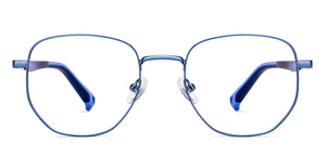Blue Geometric Full Rim Kids Eyeglasses by Hooper-223263