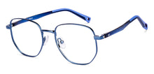 Load image into Gallery viewer, Blue Geometric Full Rim Kids Eyeglasses by Hooper-223263