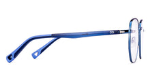 Load image into Gallery viewer, Blue Geometric Full Rim Kids Eyeglasses by Hooper-223263