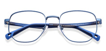 Load image into Gallery viewer, Blue Geometric Full Rim Kids Eyeglasses by Hooper-223263