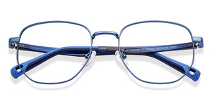 Blue Geometric Full Rim Kids Eyeglasses by Hooper-223263