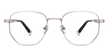 Load image into Gallery viewer, Silver Geometric Full Rim Kids Eyeglasses by Hooper-223264