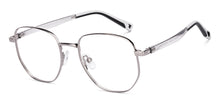 Load image into Gallery viewer, Silver Geometric Full Rim Kids Eyeglasses by Hooper-223264