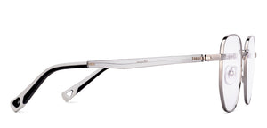 Silver Geometric Full Rim Kids Eyeglasses by Hooper-223264