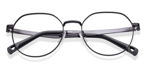Black Geometric Full Rim Kids Eyeglasses by Hooper-223267