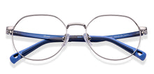 Load image into Gallery viewer, Silver Geometric Full Rim Kids Eyeglasses by Hooper-223268