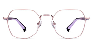 Purple Geometric Full Rim Kids Eyeglasses by Hooper-223270