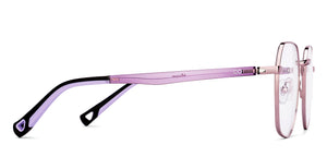 Purple Geometric Full Rim Kids Eyeglasses by Hooper-223270