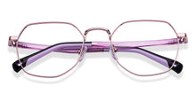Load image into Gallery viewer, Purple Geometric Full Rim Kids Eyeglasses by Hooper-223270