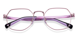 Purple Geometric Full Rim Kids Eyeglasses by Hooper-223270