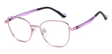 Load image into Gallery viewer, Purple Cat Eye Full Rim Kids Eyeglasses by Hooper-223271