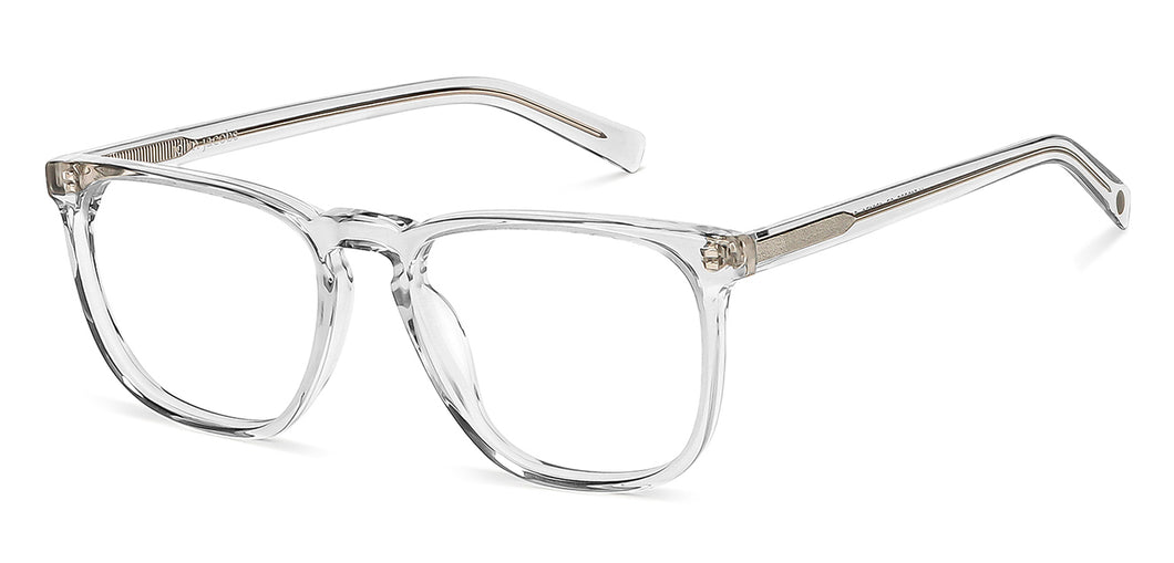 Transparent Wayfarer Full Rim Unisex Eyeglasses by John Jacobs-225082