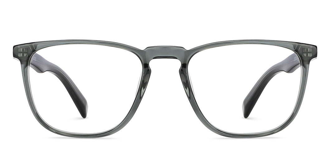 Grey Wayfarer Full Rim Unisex Eyeglasses by John Jacobs-225018