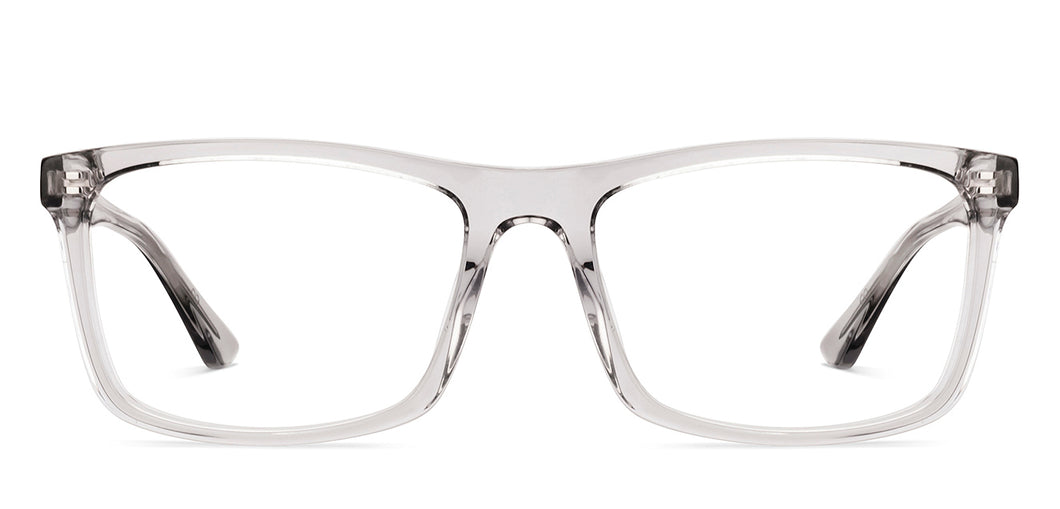 Transparent Rectangle Full Rim Unisex Eyeglasses by John Jacobs-226411