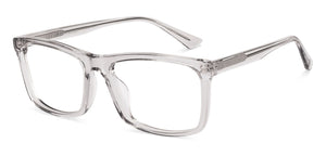 Transparent Rectangle Full Rim Unisex Eyeglasses by John Jacobs-226411