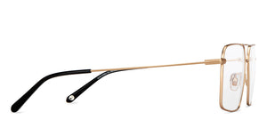 Gold Square Full Rim Unisex Eyeglasses by John Jacobs-201441