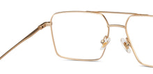 Load image into Gallery viewer, Gold Square Full Rim Unisex Eyeglasses by John Jacobs-201441