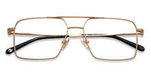 Load image into Gallery viewer, Gold Square Full Rim Unisex Eyeglasses by John Jacobs-201441