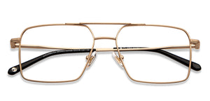 Gold Square Full Rim Unisex Eyeglasses by John Jacobs-201441
