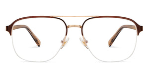 Gunmetal Square Half Rim Unisex Eyeglasses by John Jacobs-201449
